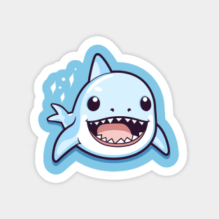 playful shark cartoon Sticker